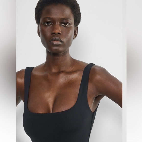 Aritzia Babaton Contour Squareneck Bodysuit, Soft Tan, Size Small - Picture 8 of 11